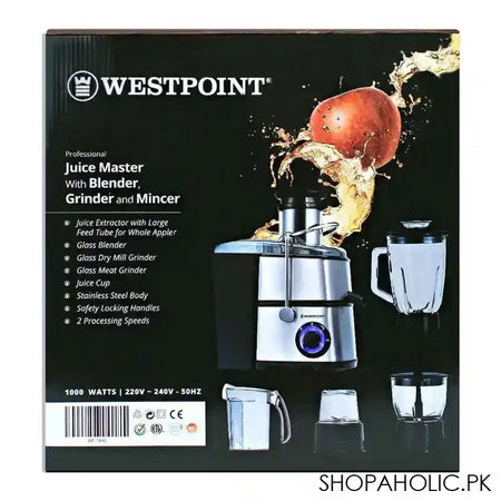 West Point Professional Juice Master, Blender, Grinder And Mincer, WF-1846 - Image 5