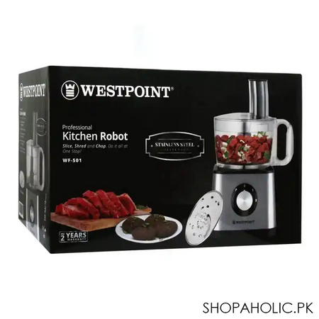 west point professional kitchen robot, slice + shred + chop, 500w, wf 501 image2