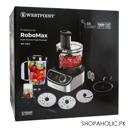 west point professional robomax food processor, 1300w, wf 8817 image2