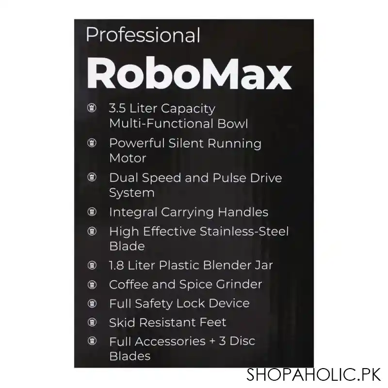west point professional robomax food processor, 1300w, wf 8817 image4