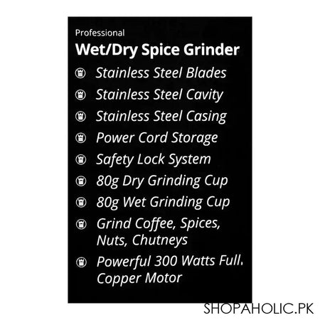 West Point Professional Wet/Dry Spice & Coffee Grinder, WF-9225 - Image 2