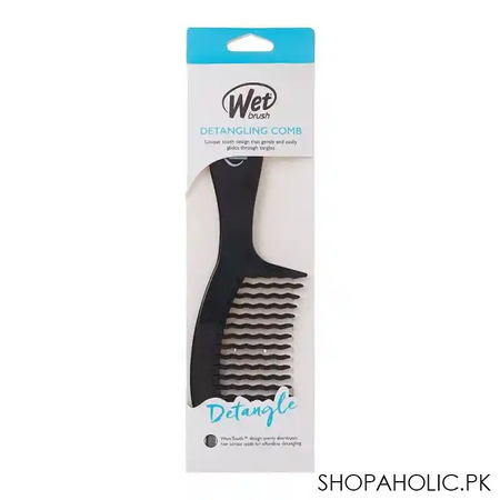 wet brush detangling comb, 0620w bk, black image3