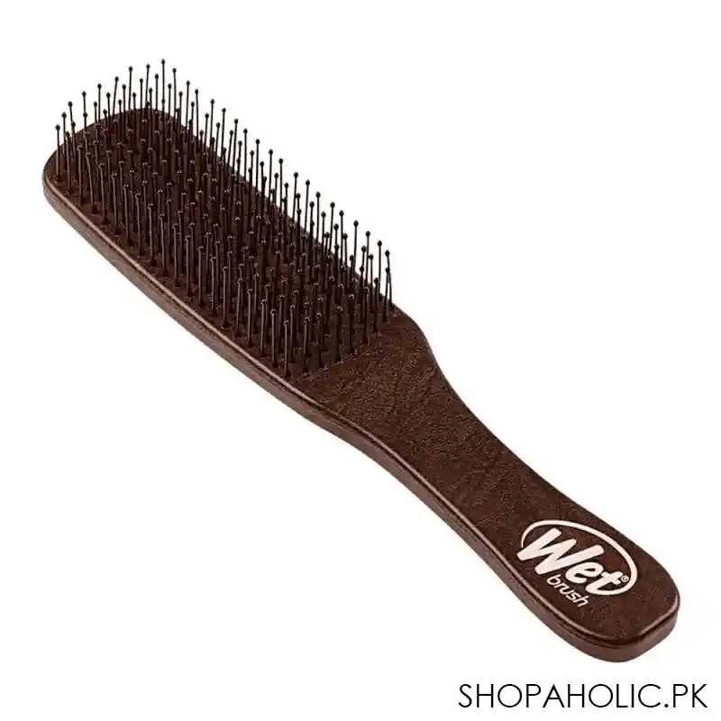 wet brush men's detangler hair brush, brown leather, b838wbrown main image