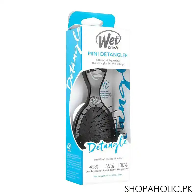 Wet Brush Mini Detangler Hair Brush, Black, BWR832BLAC - Image 2