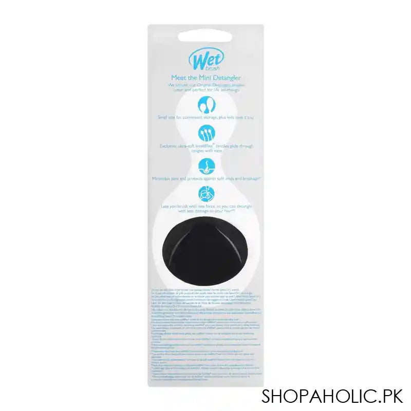 Wet Brush Mini Detangler Hair Brush, Black, BWR832BLAC - Image 3