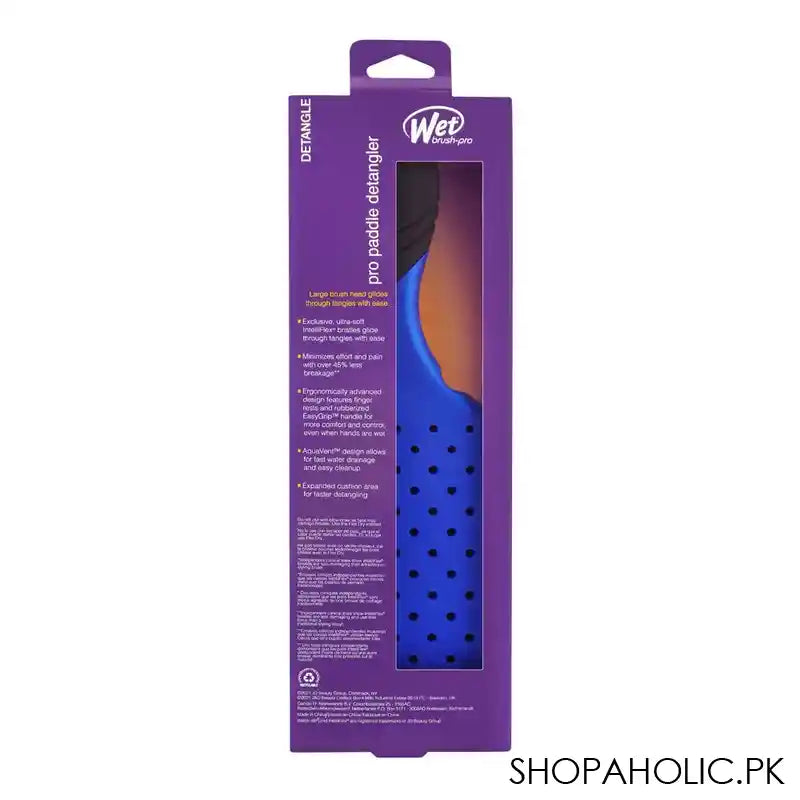 Wet Brush Pro Paddle Detangler Color Of The Year Hair Brush, Royal Blue, BWP831ROYAL - Image 2