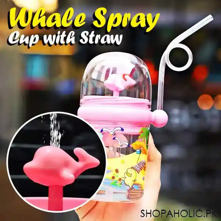 whale spray baby sippy cup with straw for kids   250ml main image