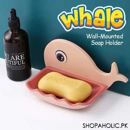whale wall mounted soap holder main image