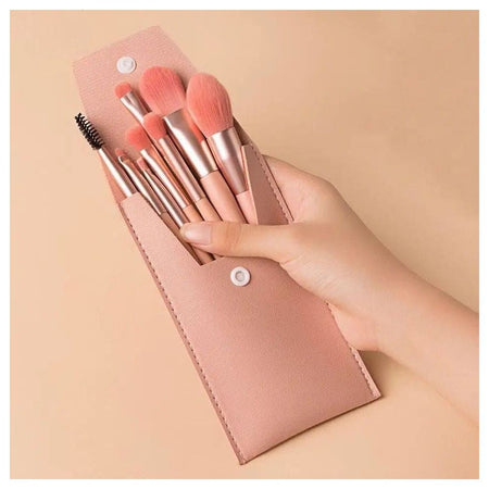 Lameila Travel Mini Makeup Brush Set, 8 Piece, Assorted Colors, #CXT044 - Image 3