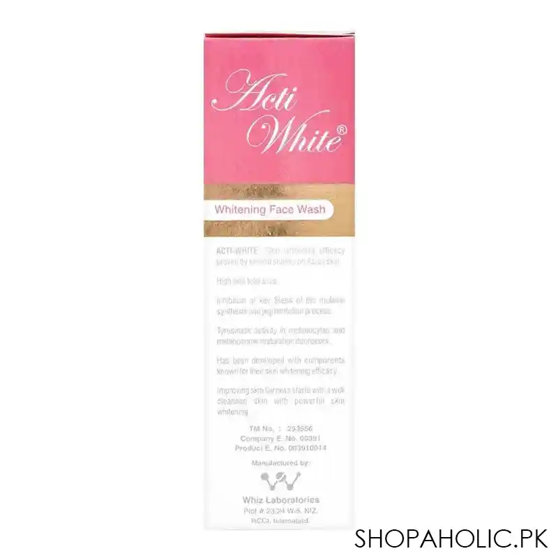 whiz laboratories acti white whitening face wash, for asian skin, 125ml image3