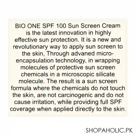 whiz laboratories bio one sun block spf 100, 40g image2