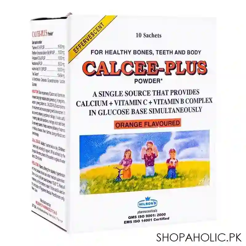 wilson's pharmaceuticals calcee plus powder orange flavour, 10 pack image2