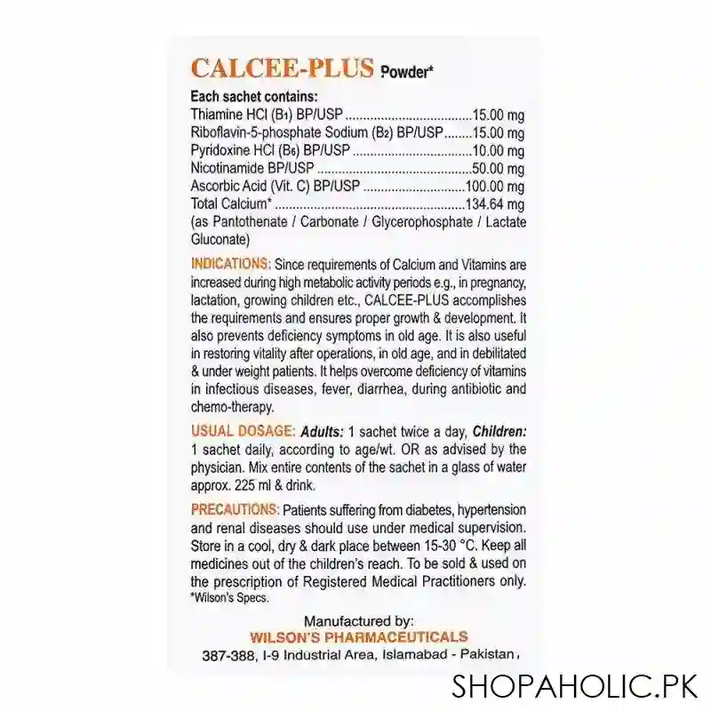 wilson's pharmaceuticals calcee plus powder orange flavour, 10 pack image4