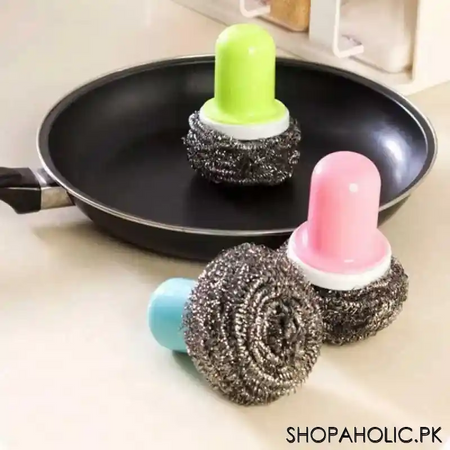 wire brush washing scrubber ball image3