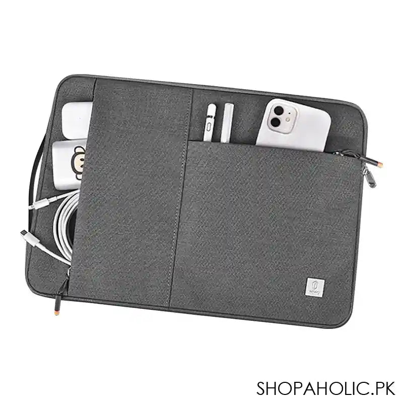 WIWU Alpha Slim Sleeve For Laptop, 14" (Fit Macbook Air) Grey - Image 4