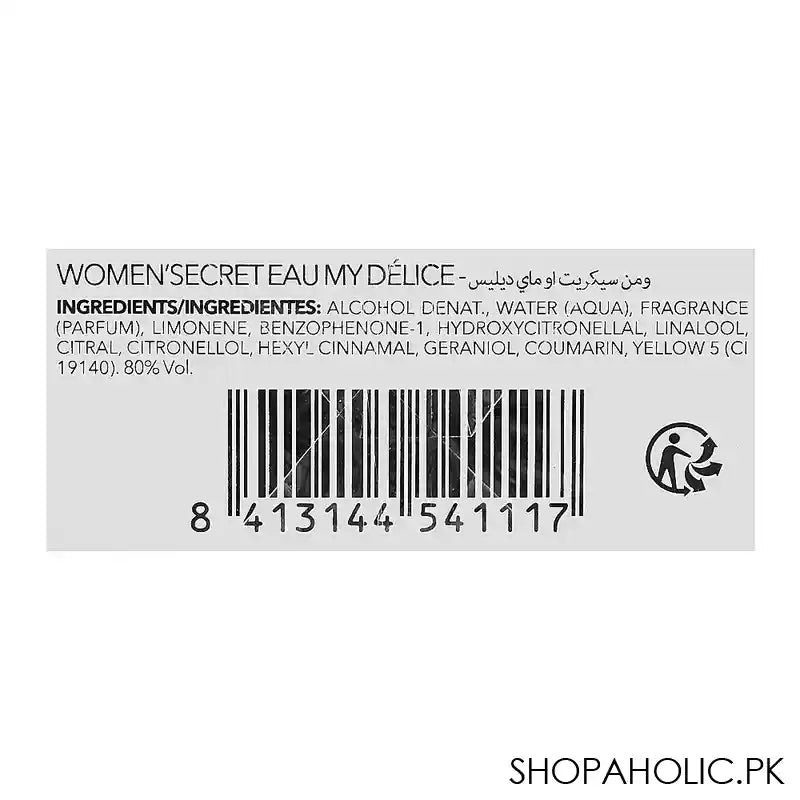 Women Secret Eau My Delice, Eau De Toilette, For Women, 100ml - Image 3