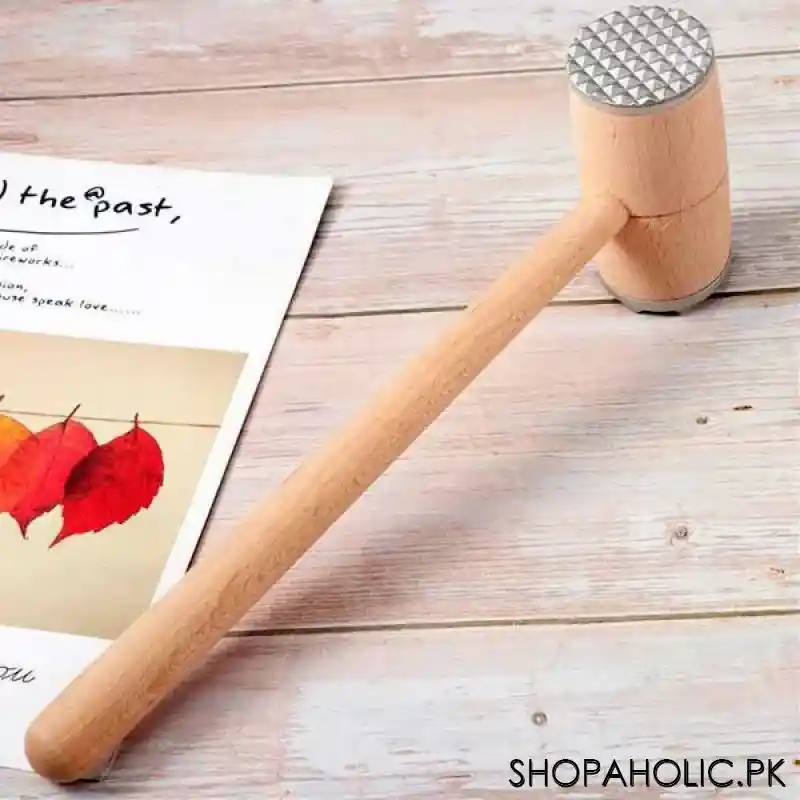 wooden double sided meat tenderizer mallet hammer image4