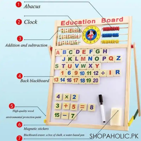 wooden montessori educational magnetic blackboard image5