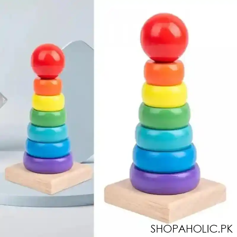 wooden rainbow stacker image3