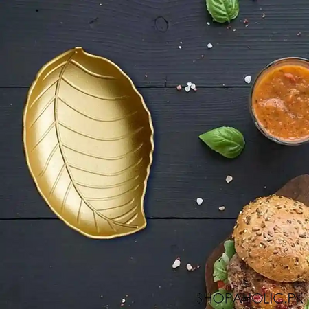 wooden table decoration leaf tray image3