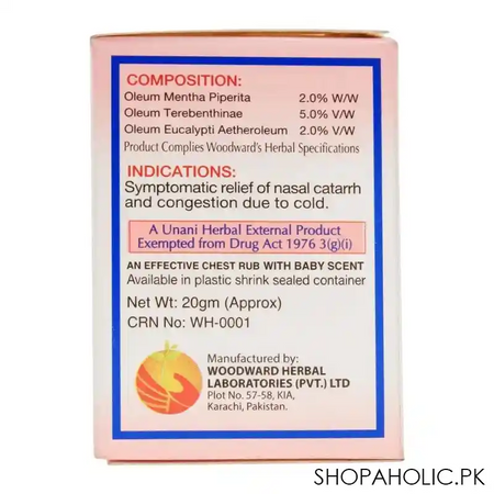 woodward's unani herbal baby chest rub, 20g image4