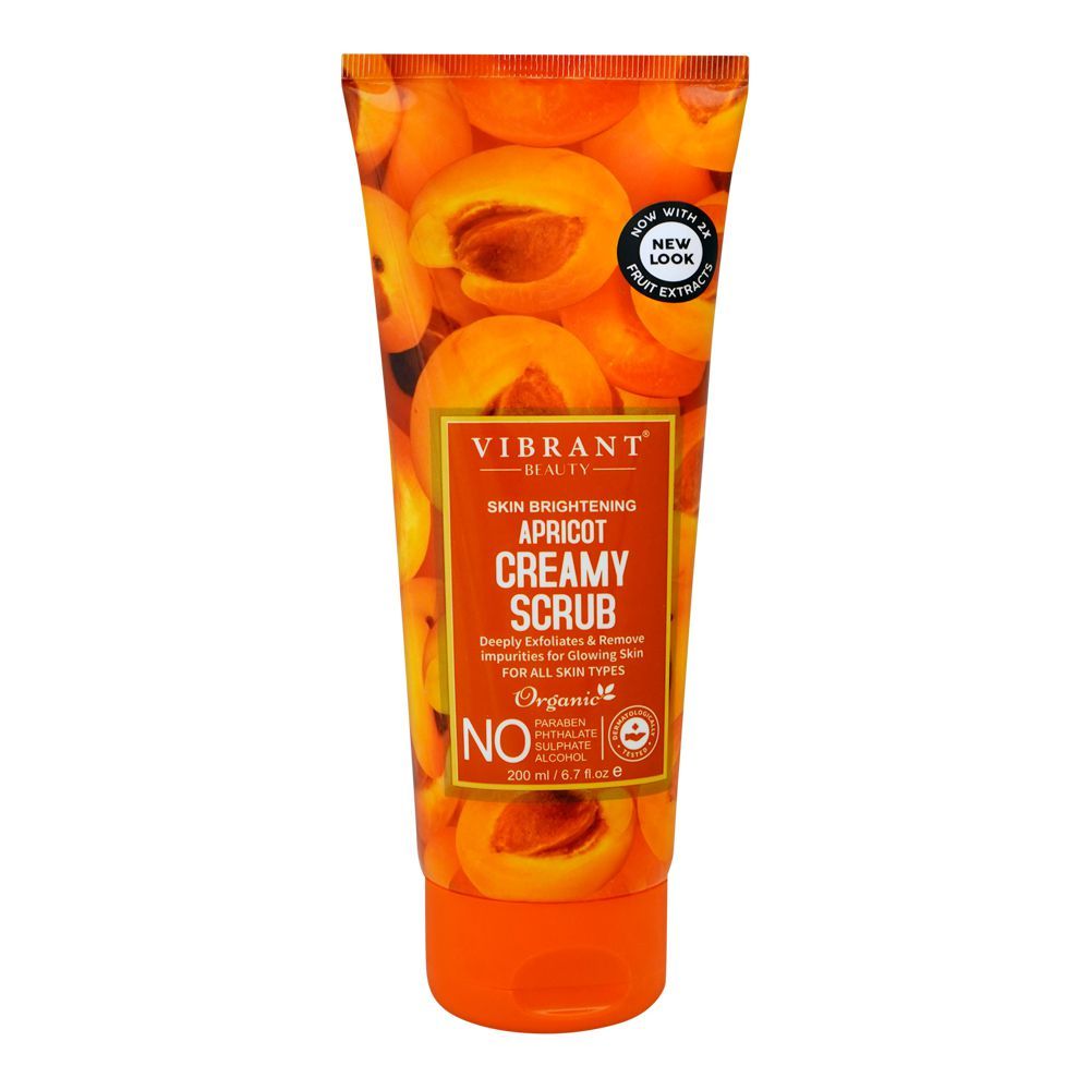 Vibrant Beauty Brightening Apricot Hydrating Creamy Scrub, For All Skin Types, 200ml - Main Image
