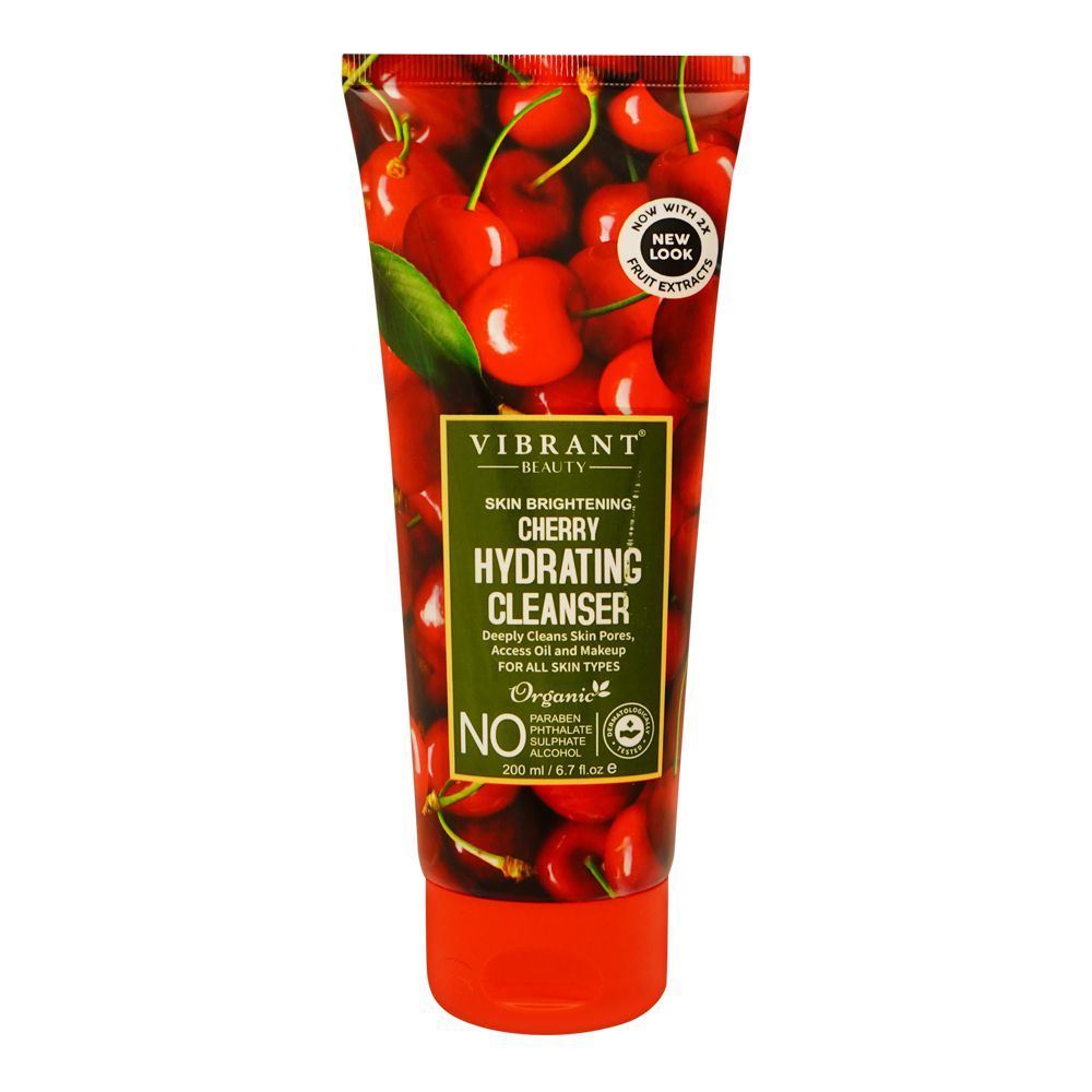 Vibrant Beauty Brightening Hydrating Cherry Cleanser, For All Skin Types, 200ml - Main Image
