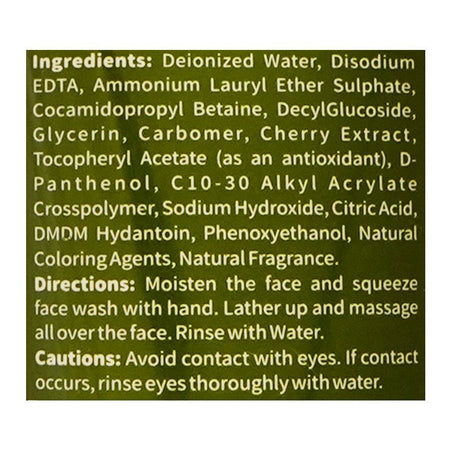 Vibrant Beauty Brightening Hydrating Cherry Cleanser, For All Skin Types, 200ml - Image 3
