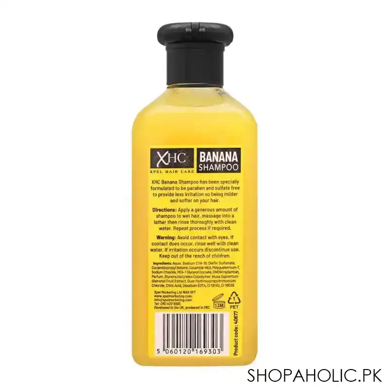 xhc banana nourishing hair shampoo, paraben & sls free, 400ml image2
