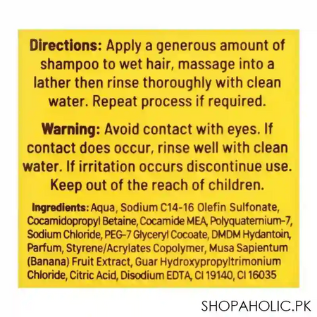 xhc banana nourishing hair shampoo, paraben & sls free, 400ml image3