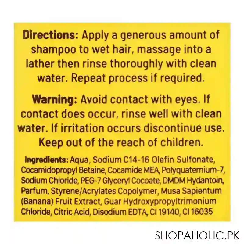 xhc banana nourishing hair shampoo, paraben & sls free, 400ml image3