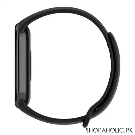 xiaomi men's smart band 8, black metal case with black silicone strap, m2239b1 image3
