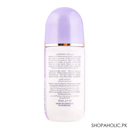 yardley english lavender deodorant roll on, alcohol free, 50ml image2