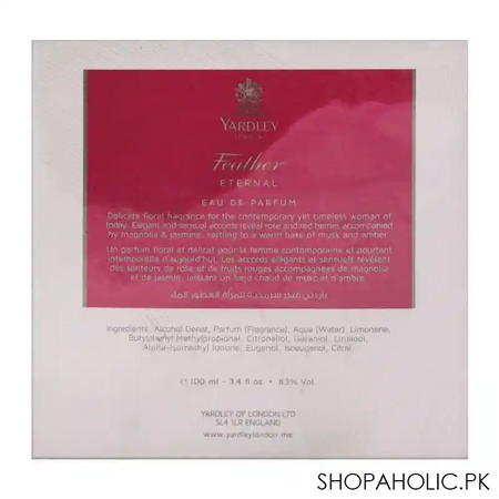 yardley feather eternal eau de parfum, for women, 100ml image3