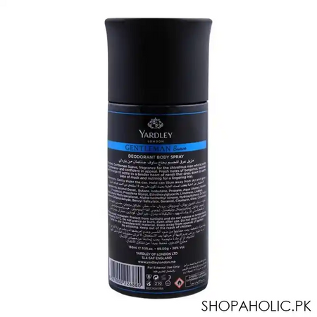 yardley gentleman suave deodorant body spray, 150ml image2