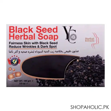 yc balck seed herbal soap, reduce wrinkle & dark spot, 100g main image