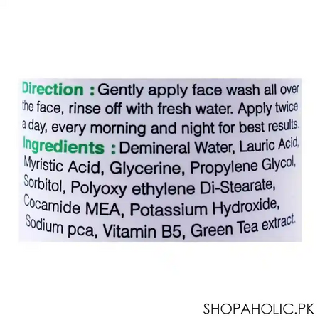 yc whitening face wash, with green tea extract, 100ml image3