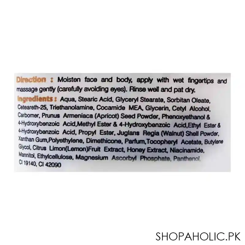 yc whitening facial scurb, lemon & honey extract, 175ml image3