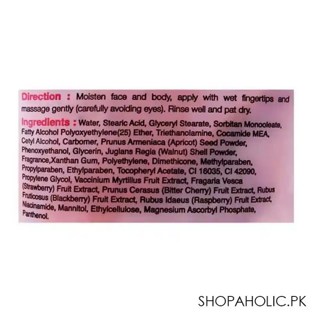 yc whitening facial scurb, raspberry extract, 175ml image3