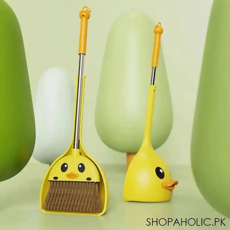 yellow duck broom and dustpan set image5