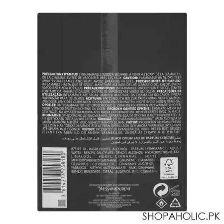 ysl black opium extreme eau de parfum, fragrance for women, 90ml image3