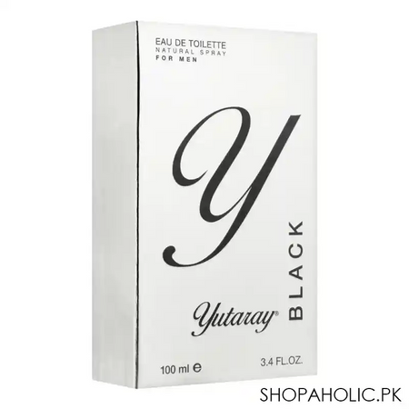 yutaray black eau de toilette, fragrance for men, 100ml main image
