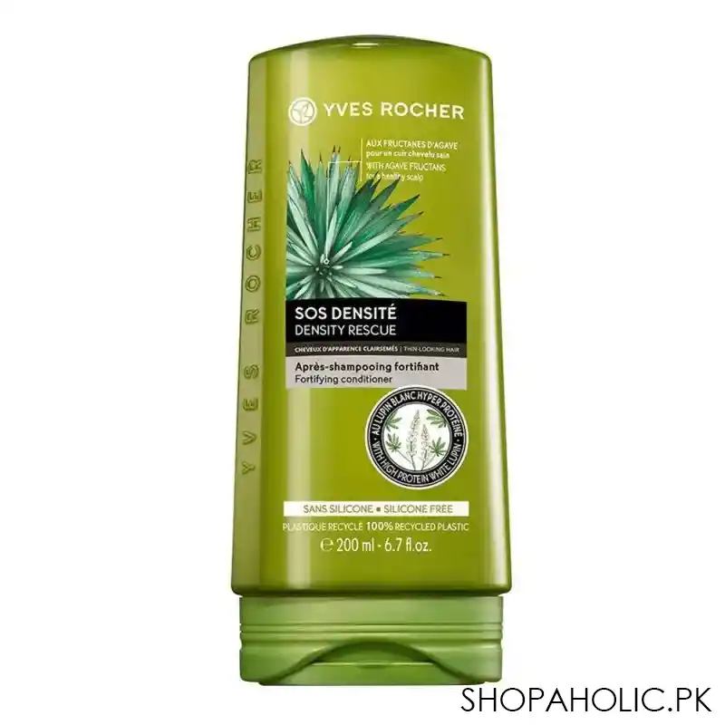 yves rocher density rescue anti chute anti hair loss fortifying conditioner, silicone free, 200ml main image
