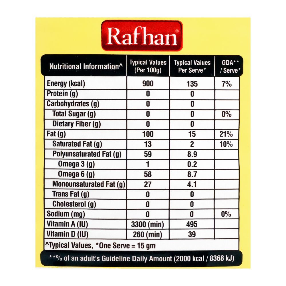 Rafhan Corn Oil 3 Litres Bottle - Image 3