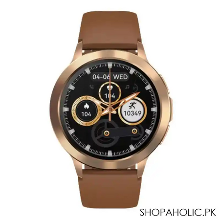 zeblaze men's btalk 2 smart watch, vintage brown main image