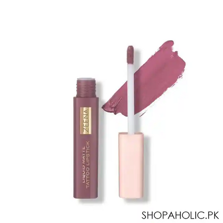 zeena liquid matte tattoo lipstick, 030, exotic nude main image