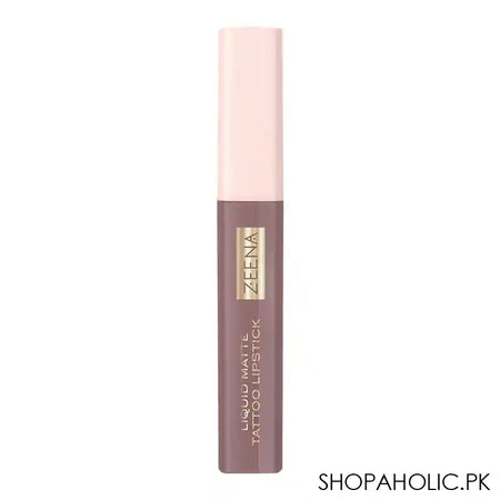 Zeena Liquid Matte Tattoo Lipstick, 060 Touch Of Taupe, 5ml - Main Image