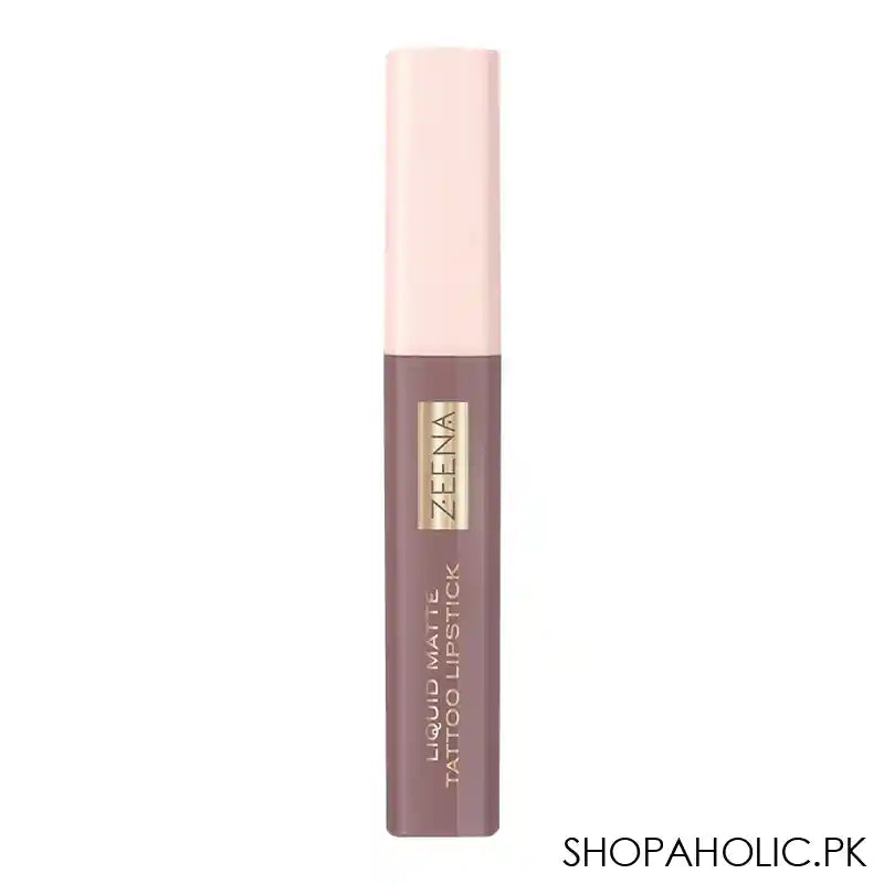 Zeena Liquid Matte Tattoo Lipstick, 060 Touch Of Taupe, 5ml - Main Image
