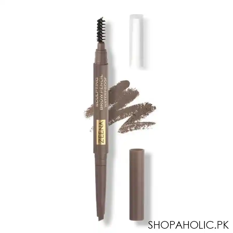 zeena sculpting brow pencil waterproof, 010, ash main image