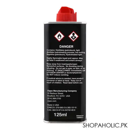 Zippo Premium Lighter, Fluid, 125ml - Image 3